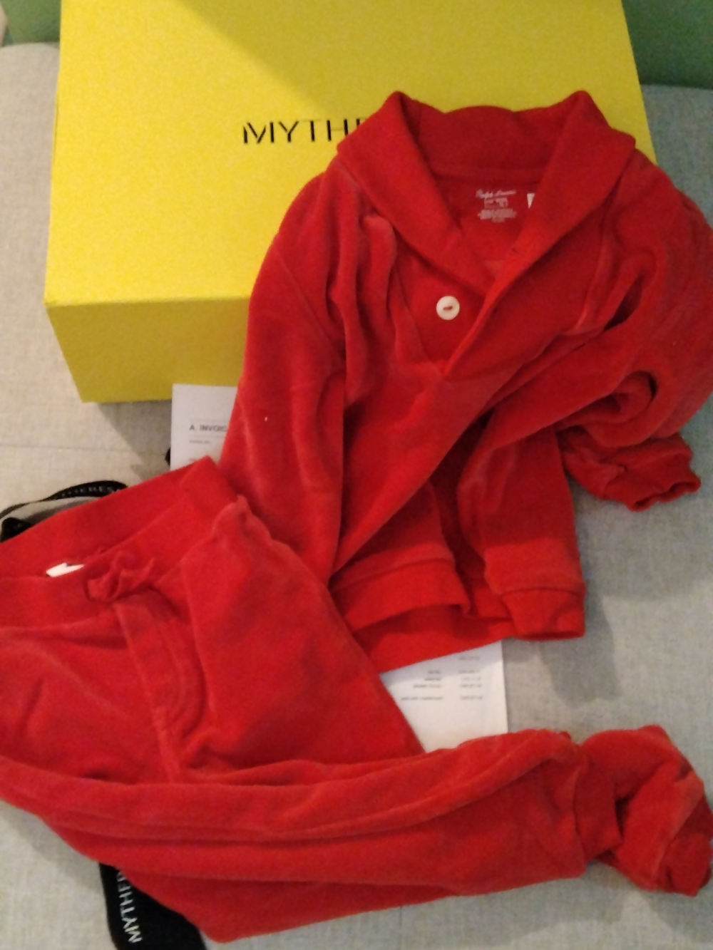 Ralph Lauren Red Velour Set Bought From Mytheresa 24M